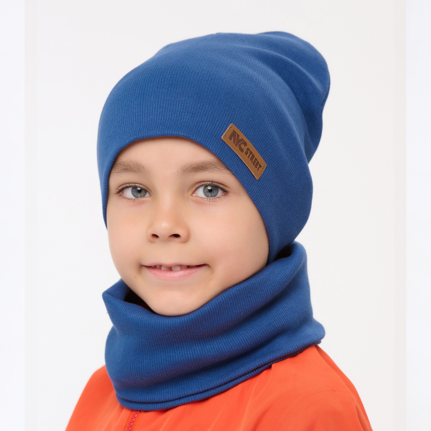 Шапка и снуд NYCkids NYC-H-39-KashB-blue - фото 3