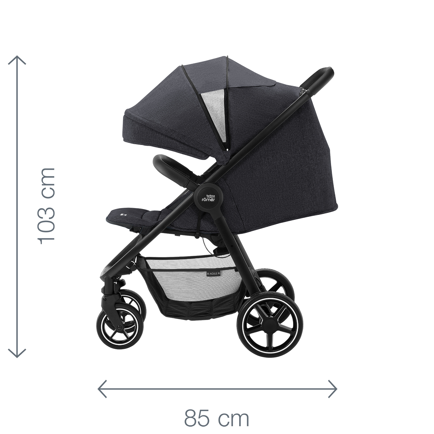 Коляска Britax Roemer B-Agile R Black Shadow-Black - фото 10