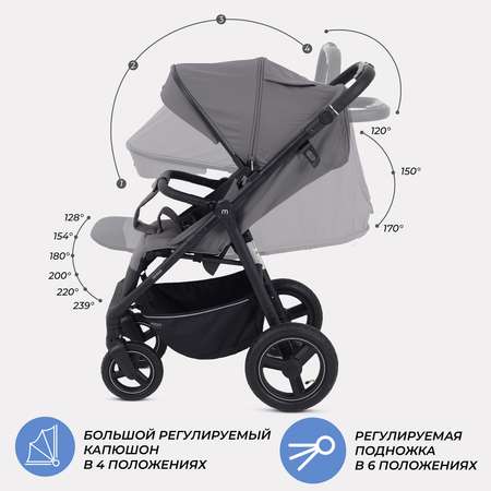 Коляска прогулочная MOWbaby Nimbus Air Grey