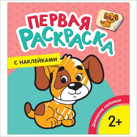 Раскраска Росмэн Домашние любимцы Первая раскраска с наклейками