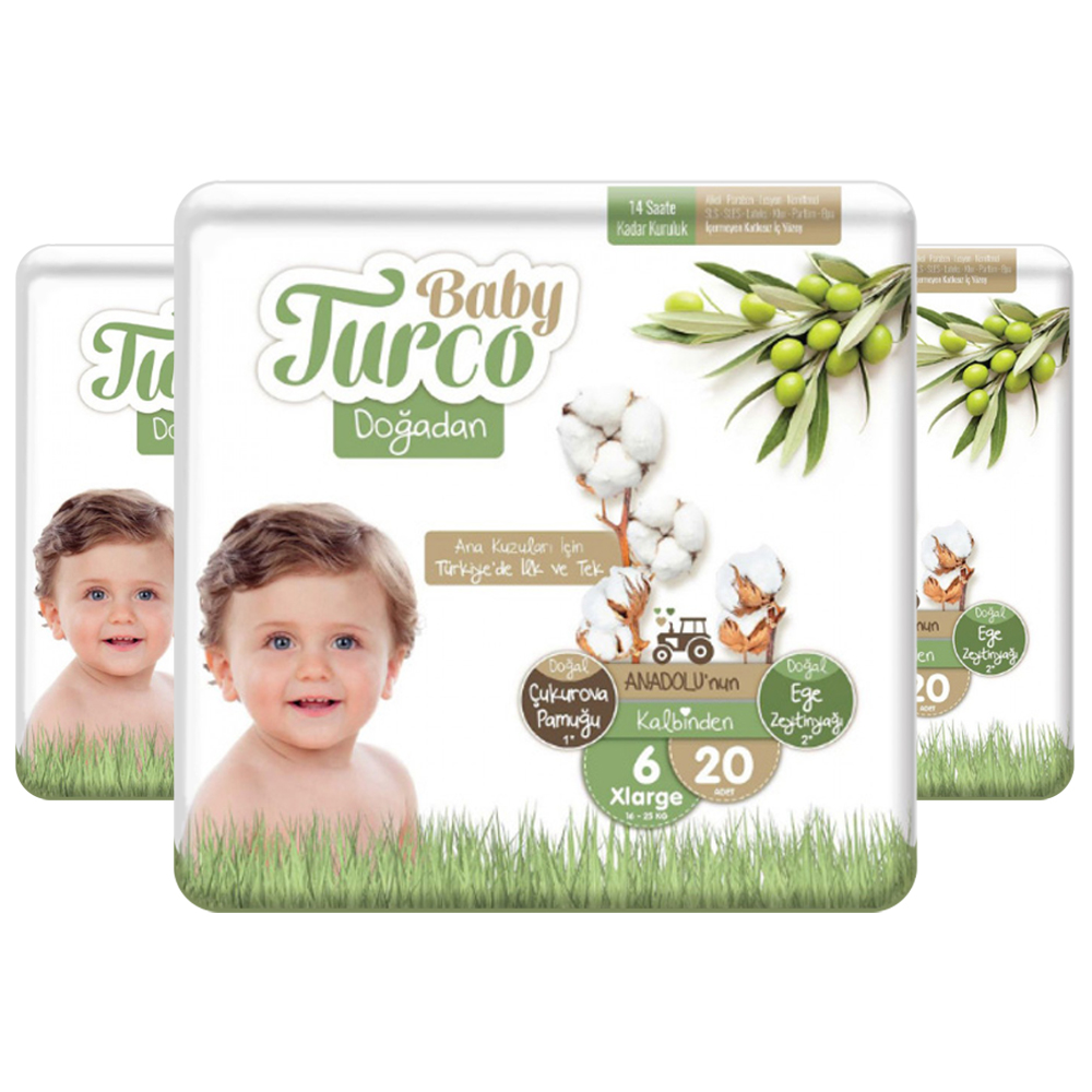 Подгузники-трусики дневные Baby Turco 16+ кг 60 штук - фото 2