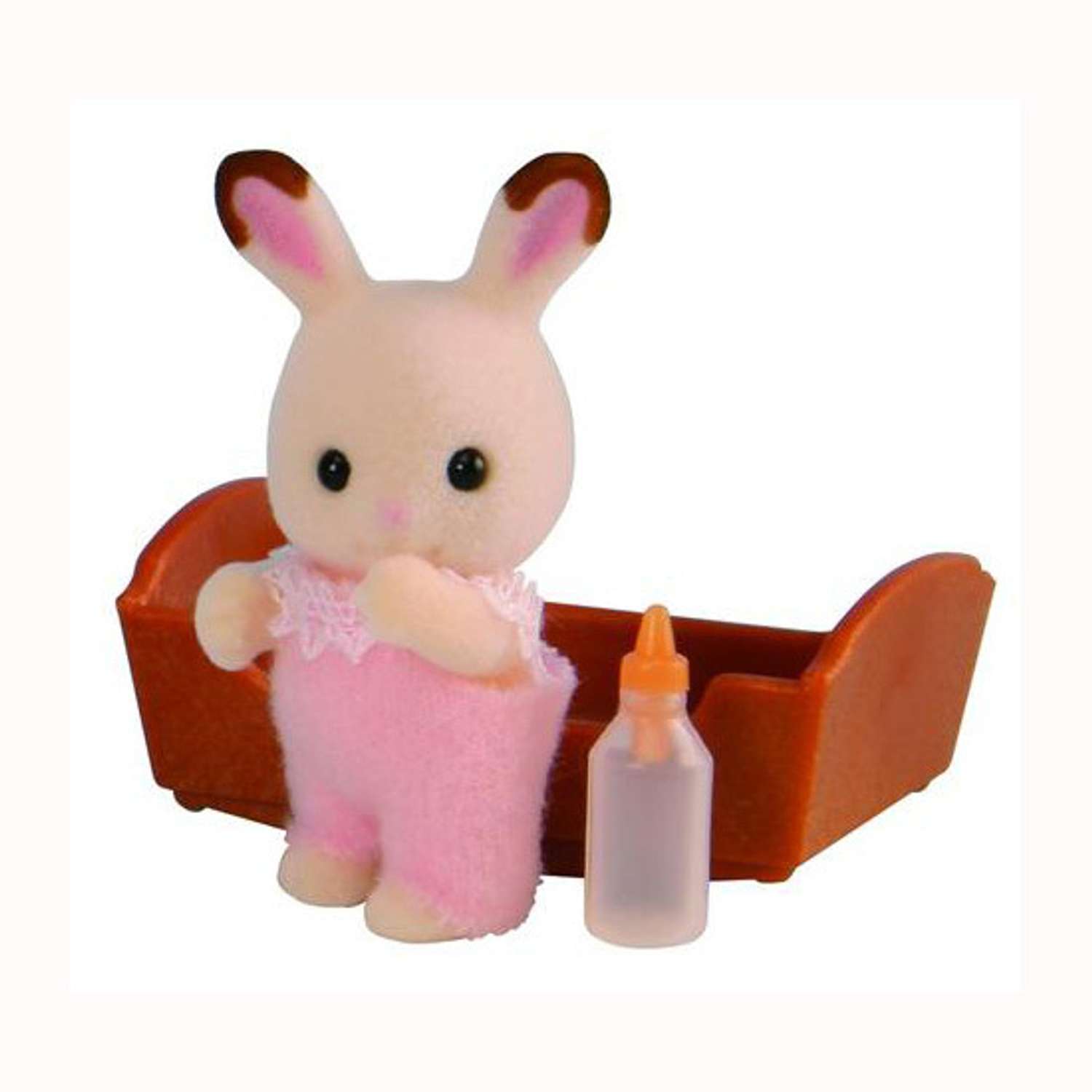 Малыш кролик Sylvanian Families 3405 в розовом комбинезончике - фото 1