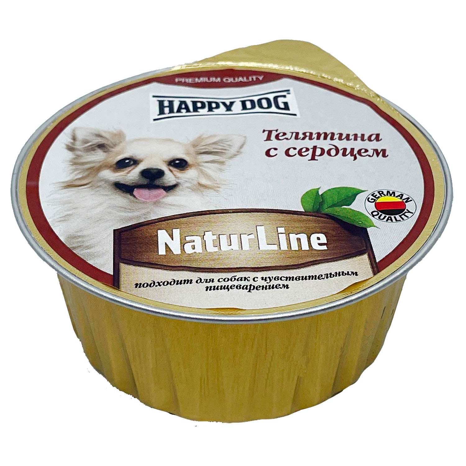 Корм для собак Happy Dog телятина с сердцем 125г - фото 1