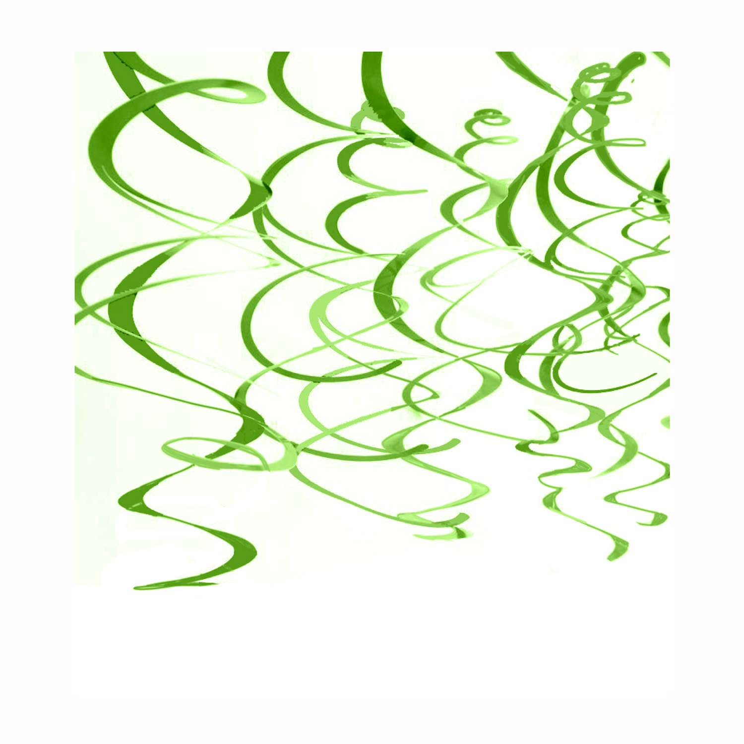 Праздничная гирлянда СФЕРА Спирали светло-зеленые 12 шт - фото 1