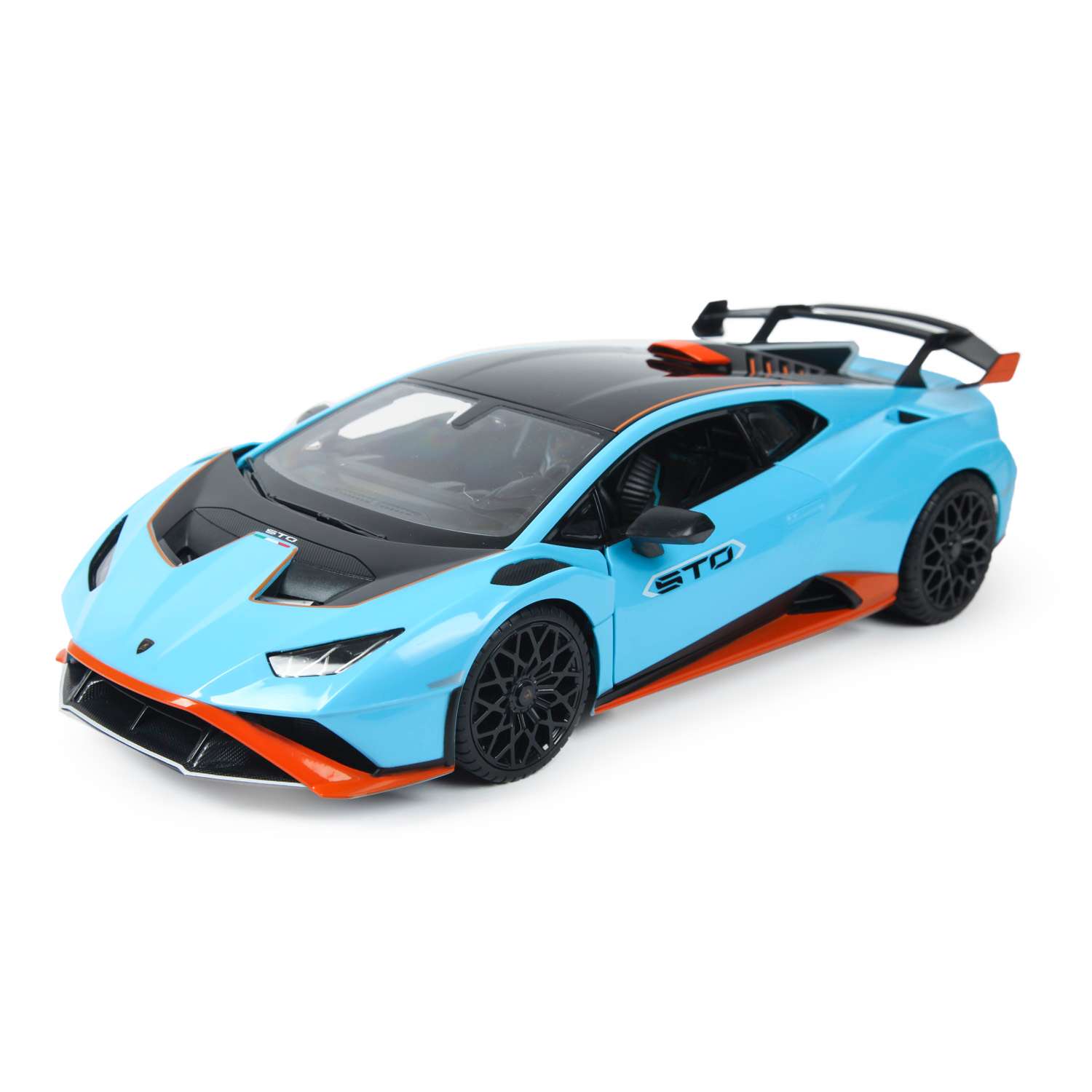 Машина Rastar РУ 1:14 Lamborghini Huracan STO USB Charging Голубая 98760 - фото 3