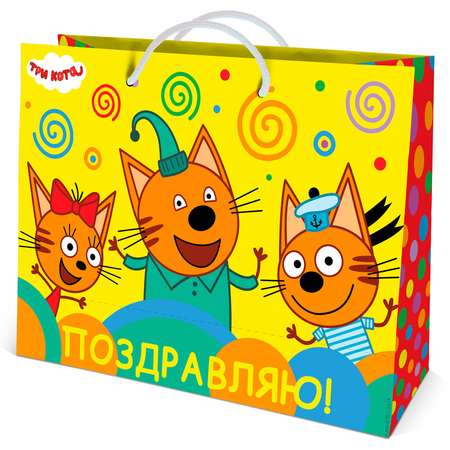 Пакет подарочный ND PLAY Три кота 40*30см 313894