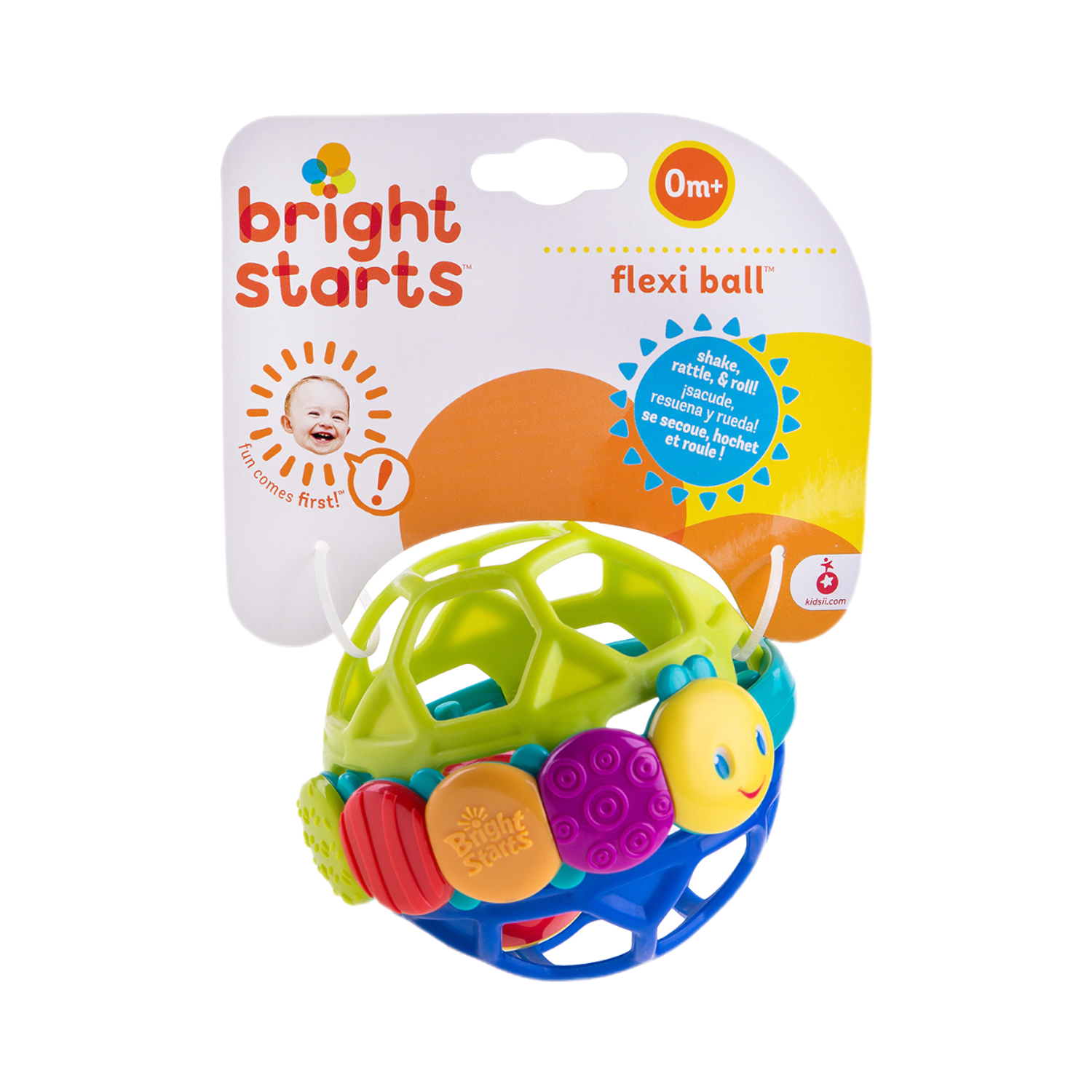 Развивающая игрушка-погремушка Bright Starts Гибкий шарик 8863_1 - фото 1