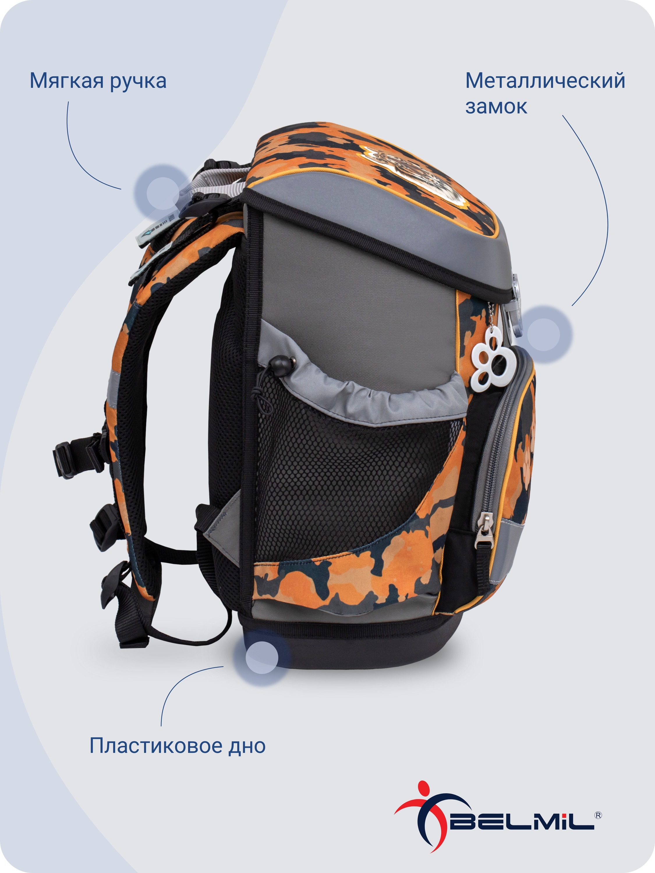 Школьный ранец BELMIL Mini-Fit TIGER серия 405-33-P12 - фото 6