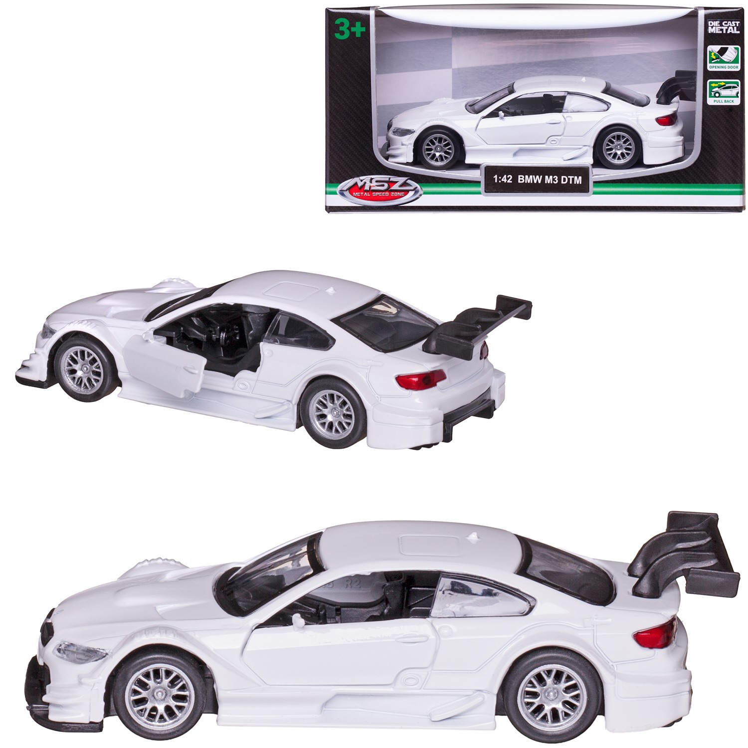 Автомобиль Abtoys BMW MSZ 1:43 инерционный белый WE-16388W - фото 2