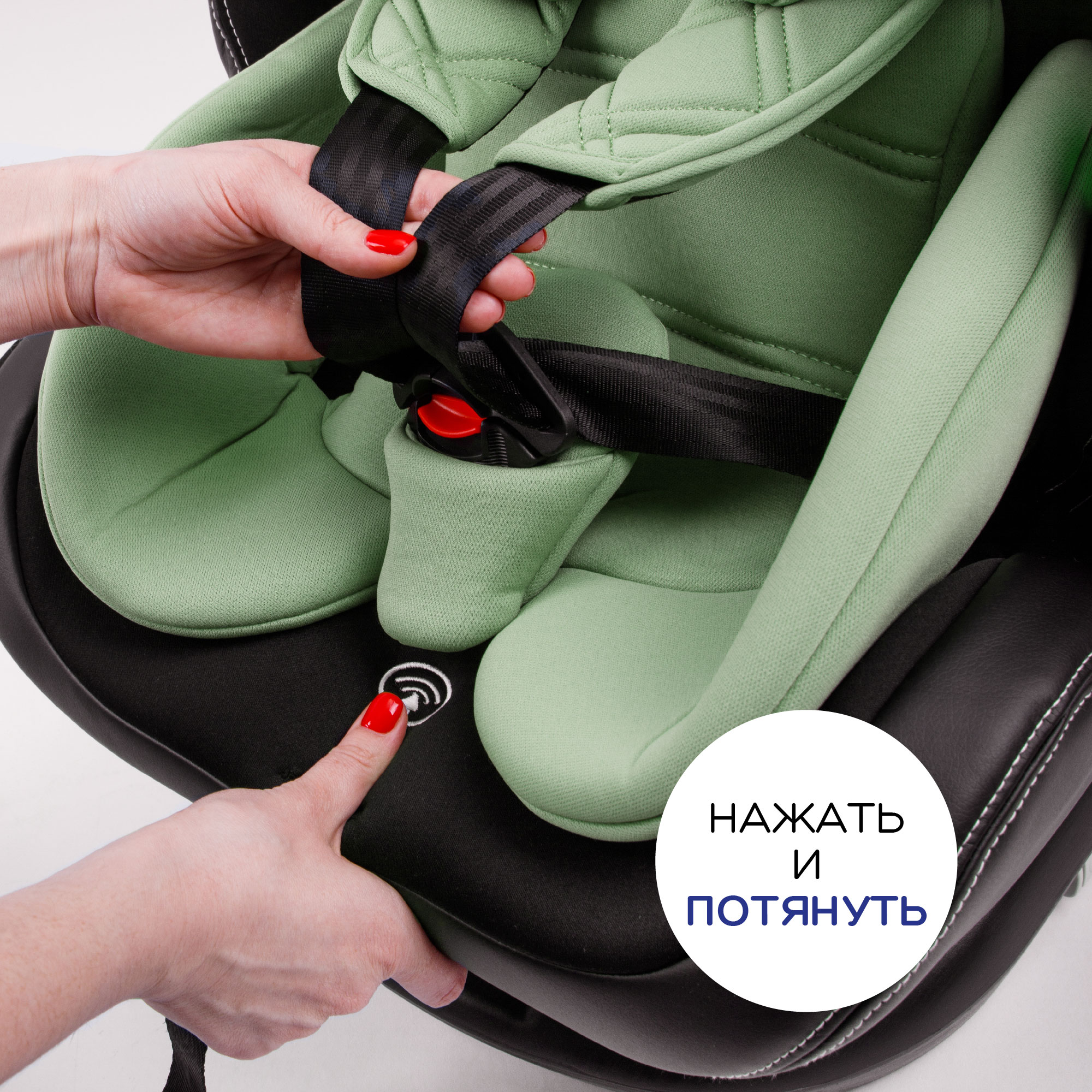 Автокресло детское AmaroBaby ST-3 Isofix класс D группа 0+ 1 2 3 хаки - фото 16