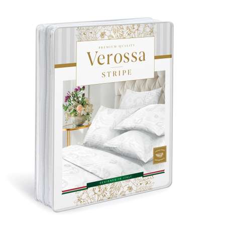 Комплект постельного белья Verossa 2.0СП Серебряный вальс страйп наволочки 50х70см 100% хлопок