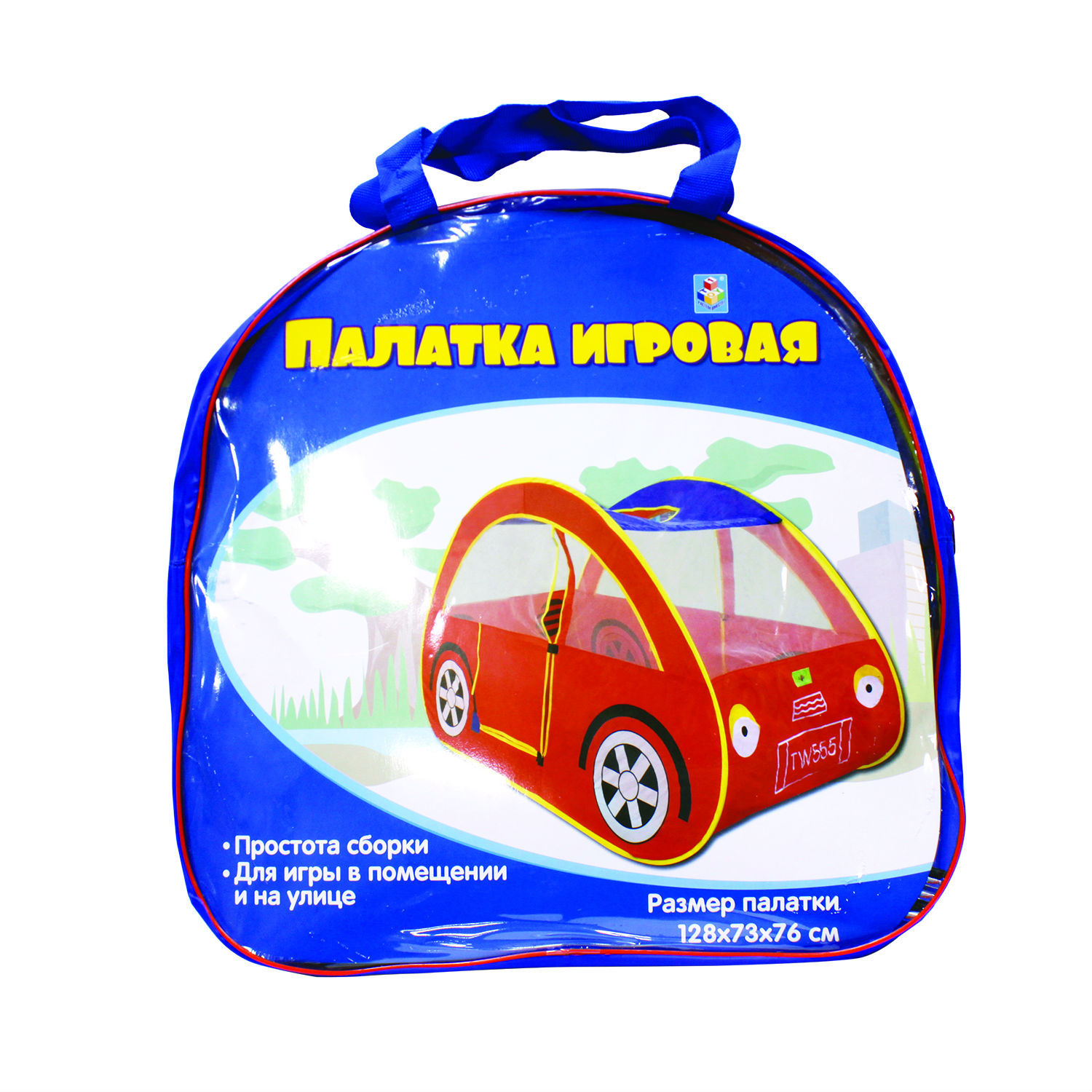 Палатка игровая 1TOY Машинка 127х72х70 см - фото 3