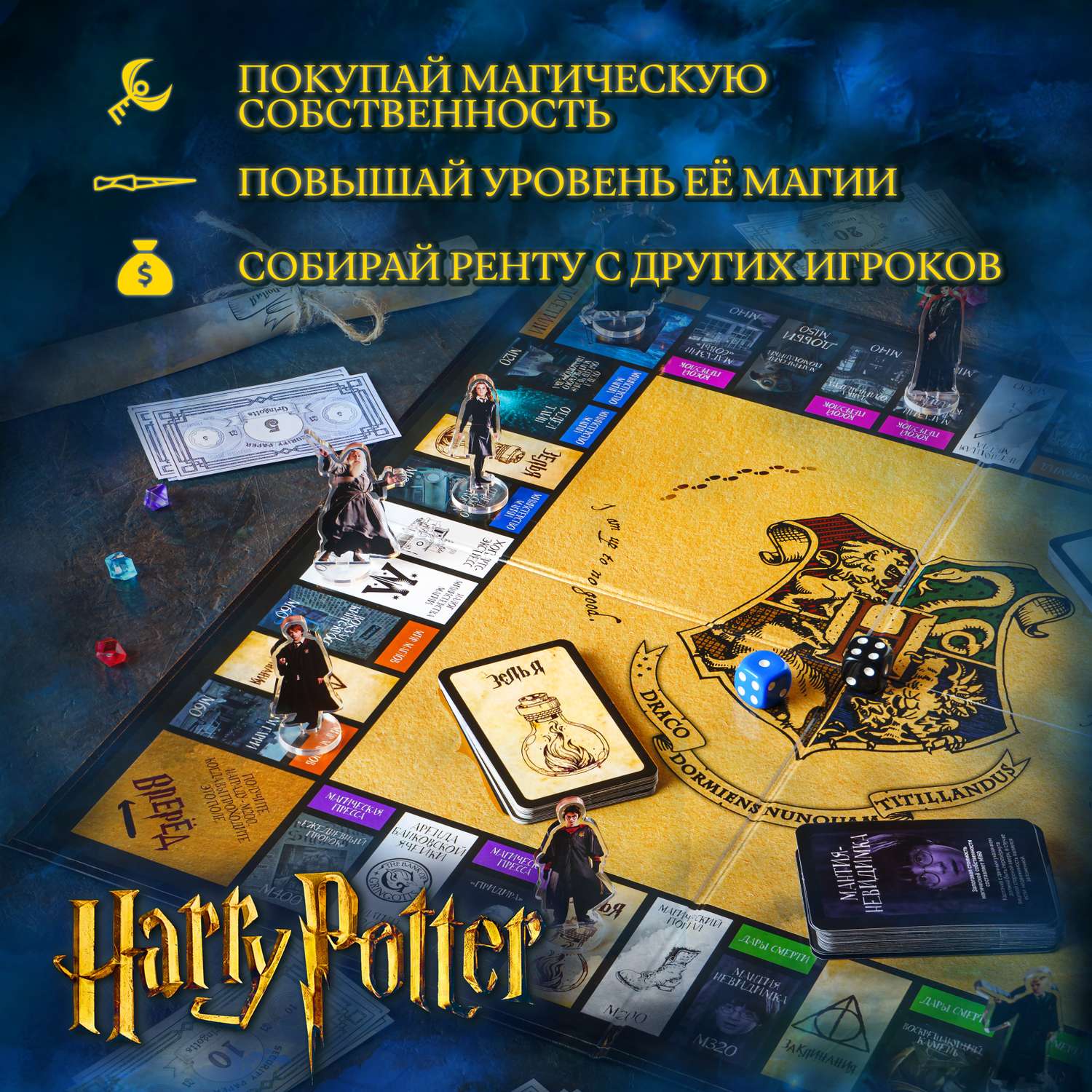 Монополия Harry Potter Гарри Поттер настольная игра - фото 7