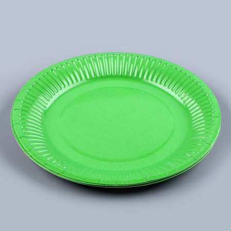 Набор бумажной посуды Страна карнавалия 6 тарелок 6 стаканов цвет зеленый