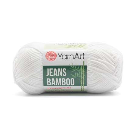 Пряжа для вязания YarnArt Jeans bamboo 50 гр 150 м бамбук полиакрил мягкая матовая 10 мотков 101 белый