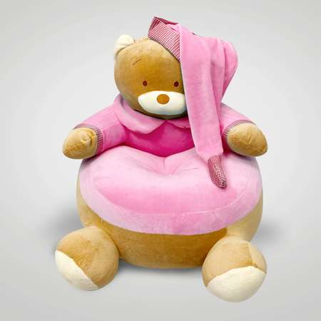 Кресло мягкое Glamuriki Медведь розовый