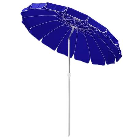 Зонт пляжный BABY STYLE большой с клапаном и наклоном 2.2 м синий Премиум Oxford