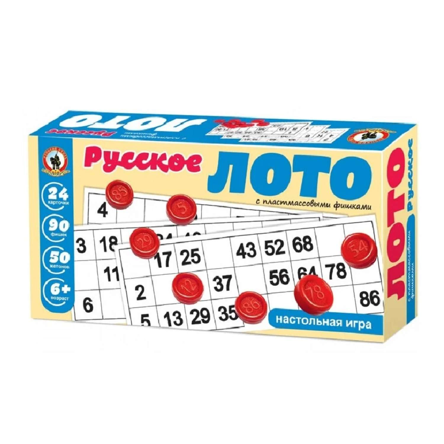 Игра для детей и взрослых Русский стиль Лото деревянное в коробке Развивающая игра в стиле Лото - фото 3