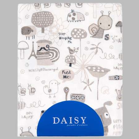 Пеленка фланелевая Daisy 1шт 75х120см улитки