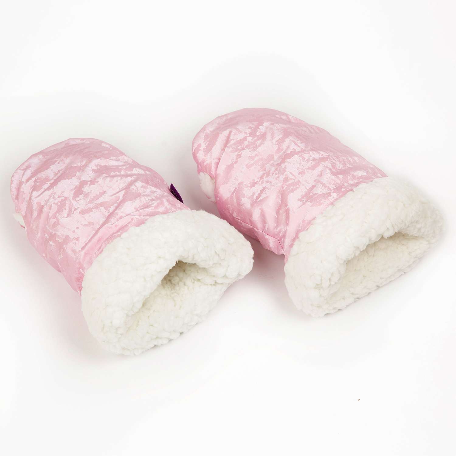 Муфта-рукавички для коляски inlovery меховая Shine/розовый МРШ01-003 - фото 3