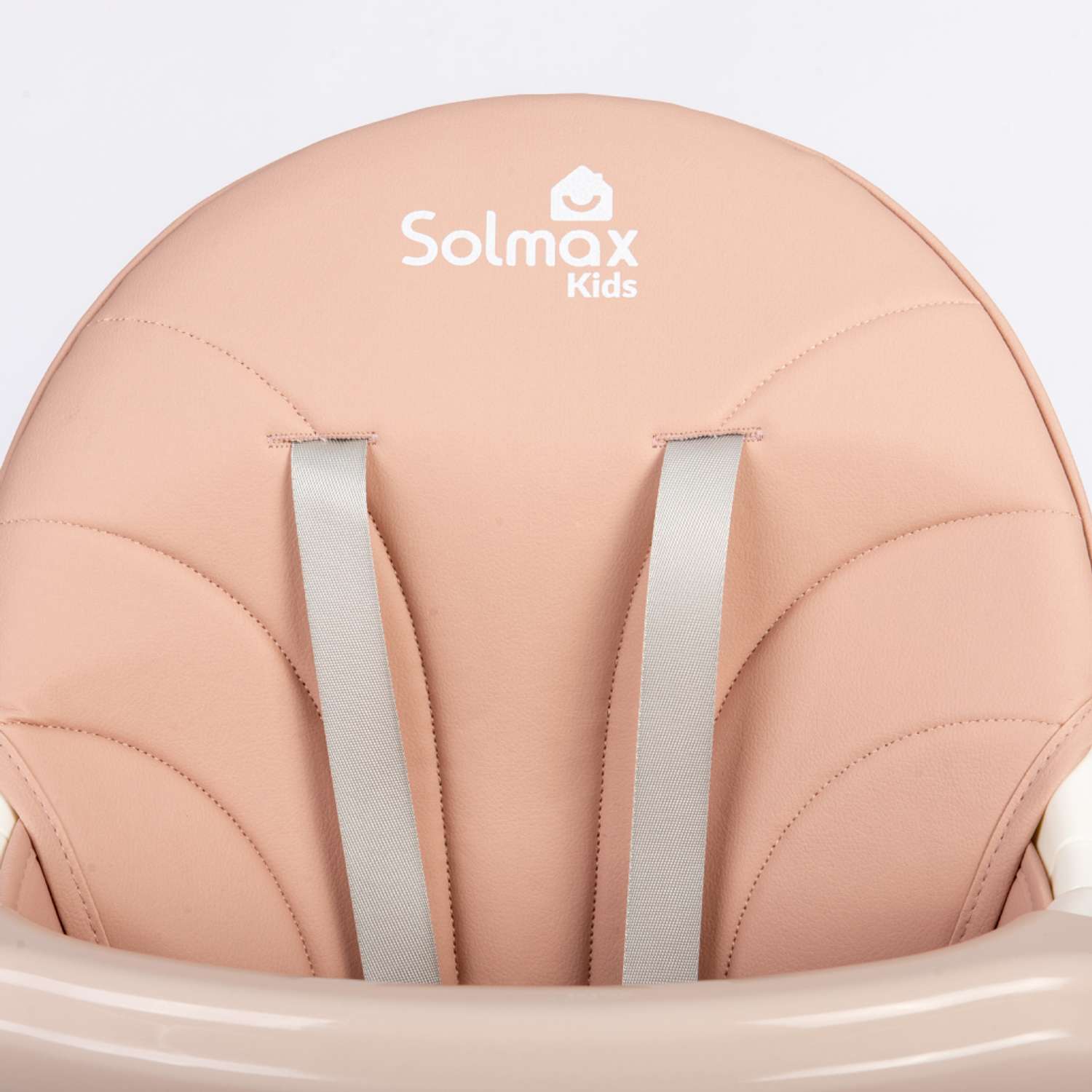 Стульчик для кормления Solmax из экокожи со съемным столиком розовый HW97967 - фото 12