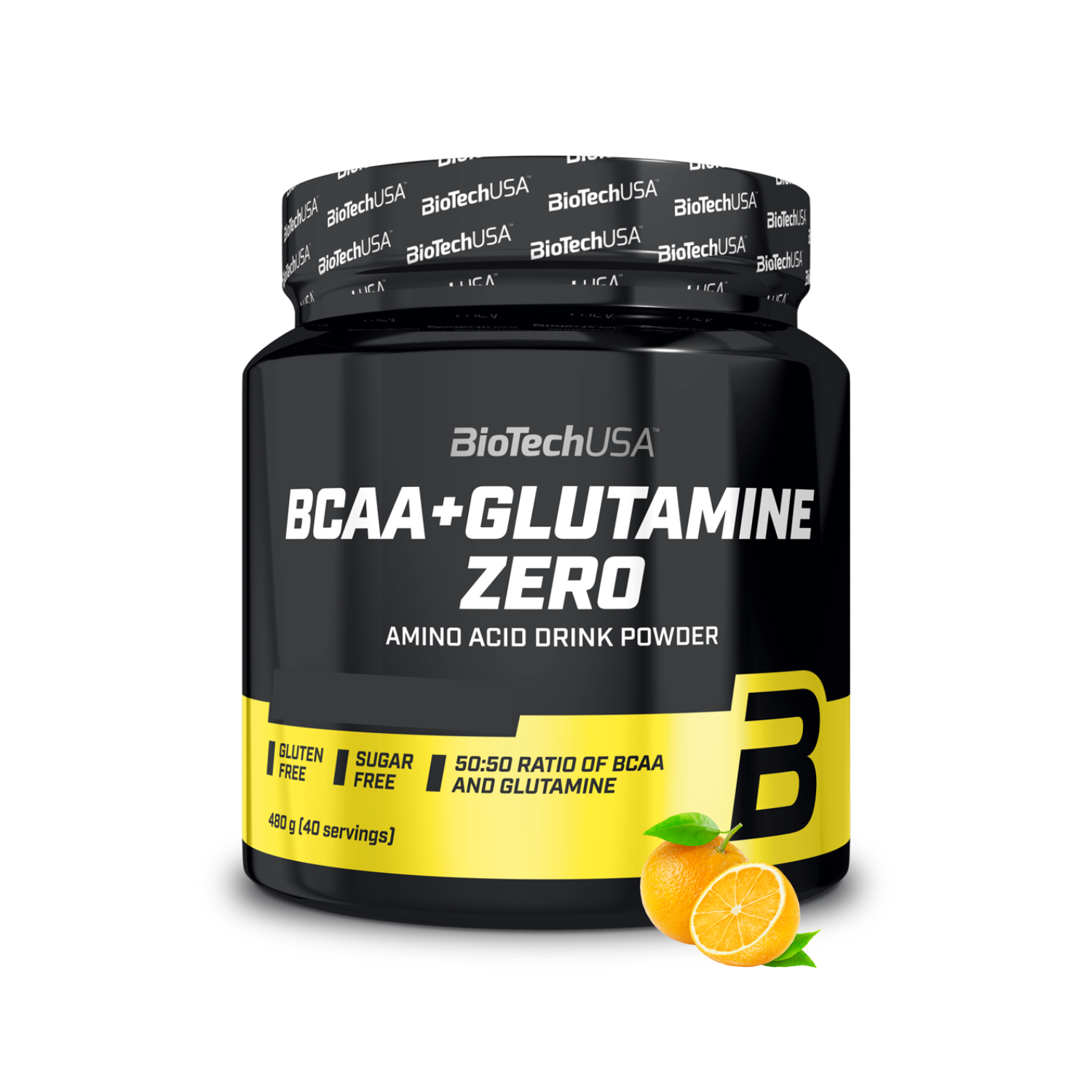 БЦАА BiotechUSA BCAA+Glutamine Zero 480 г. Апельсин - фото 1