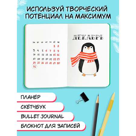 Блокнот Проф-Пресс новогодний скетчбук А5 64 листа. Капибара и гусь