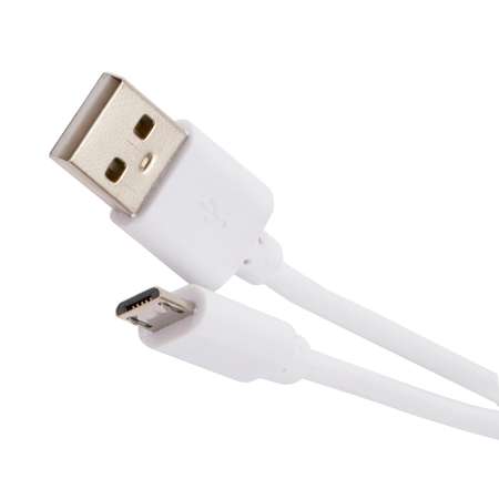 Дата-Кабель mObility USB - micro USB оплетка PVC белый