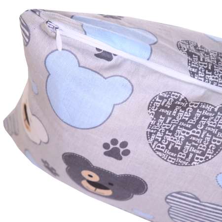Подушка для беременных Спаленка Компакт 150*25 Мишки Серо-голубые