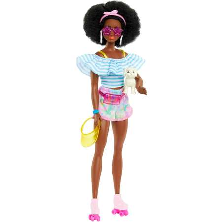Кукла Barbie Day and Play Fashion Роликовые коньки HPL77