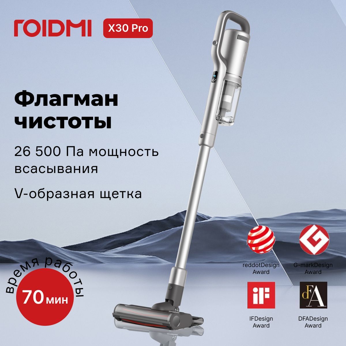 XCQ28RM Пылесос ROIDMI Cordless Vacuum Cleaner X30 Pro