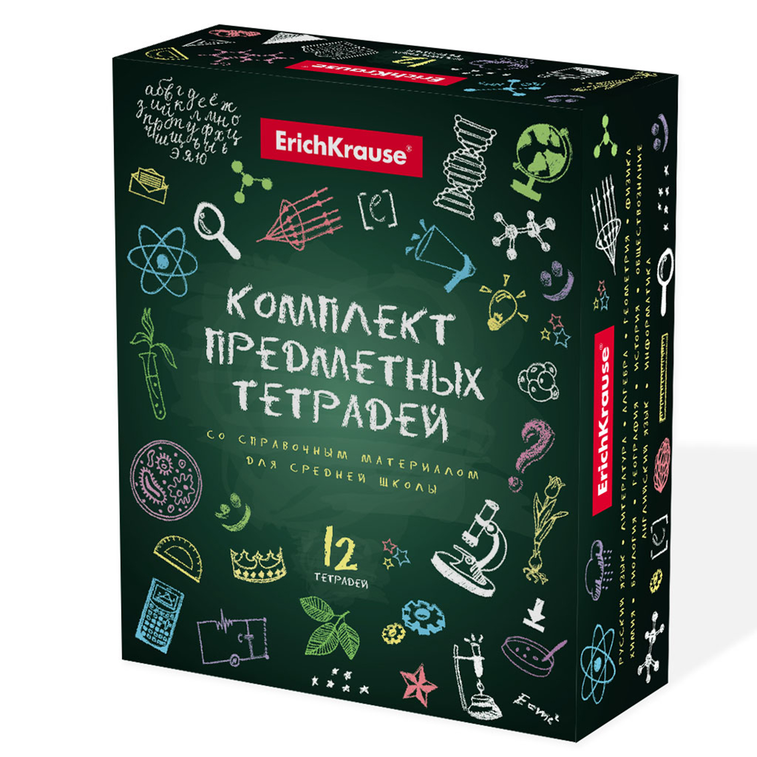 Комплект тетрадей ERICH KRAUSE К доске! 48 листов клетка/линейка со справочным материалом - фото 1