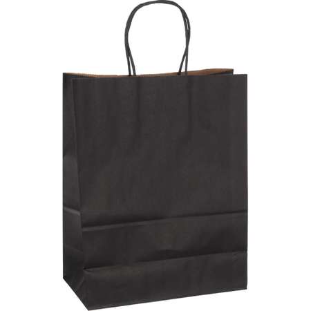 Пакет подарочный Комус крафт черный 26x33x12см 120г black 3 штуки