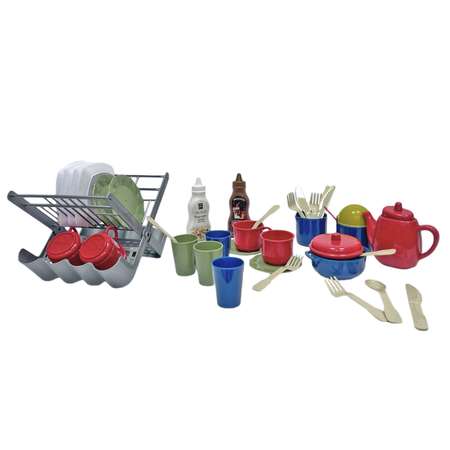 Игрвой набор детской посуды SHARKTOYS для кукол 40 предметов