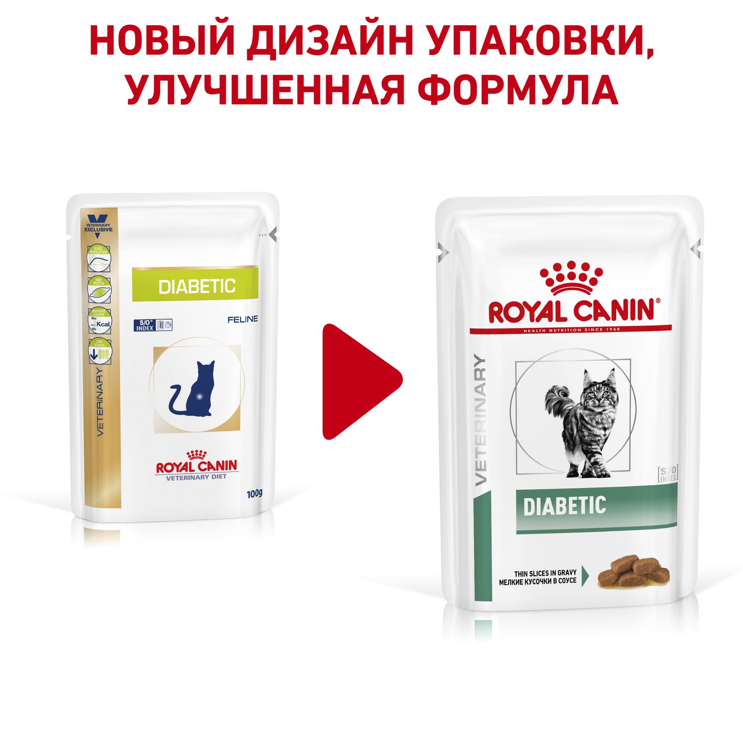 Корм для кошек ROYAL CANIN Diabetic при сахарном диабете пауч 85г - фото 3
