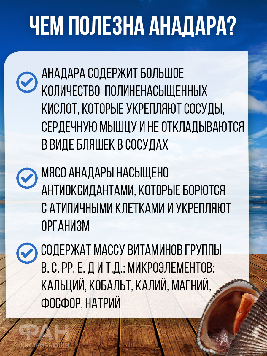 Анадара РЗ Большекаменский натуральная стекло 200 гр - фото 4