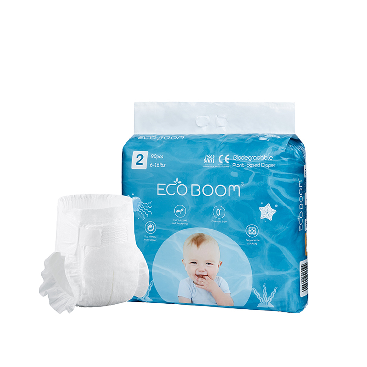 Подгузники ECO BOOM Eco 90 шт. S - фото 3