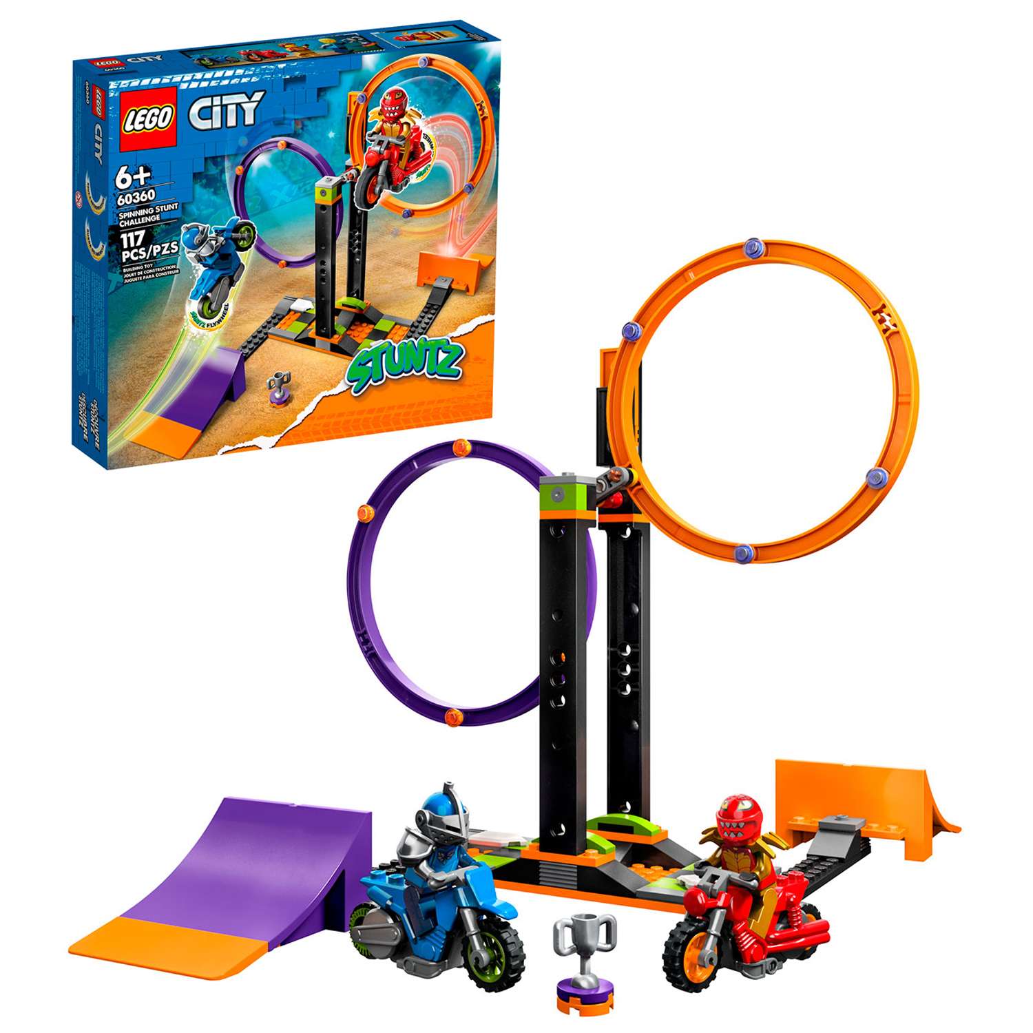 Конструктор детский LEGO City Stuntz Испытание каскадеров с вращением 60360 - фото 2
