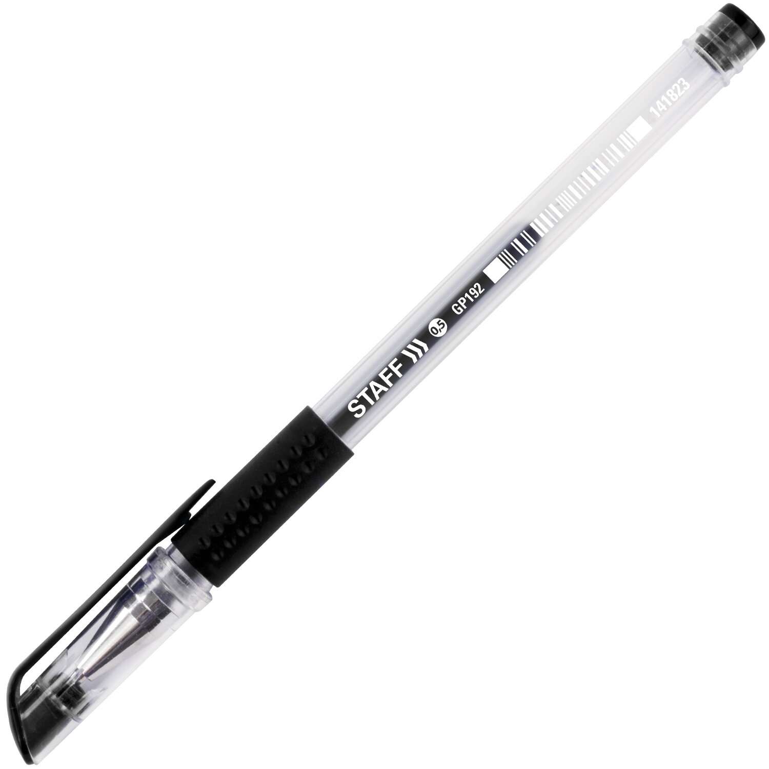 Ручки гелевые Staff с грипом 12 штук черные - фото 5
