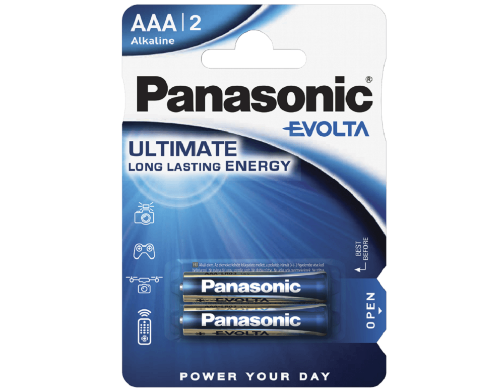 Щелочная батарейка Panasonic AAA Evolta в блистере 2шт - фото 1