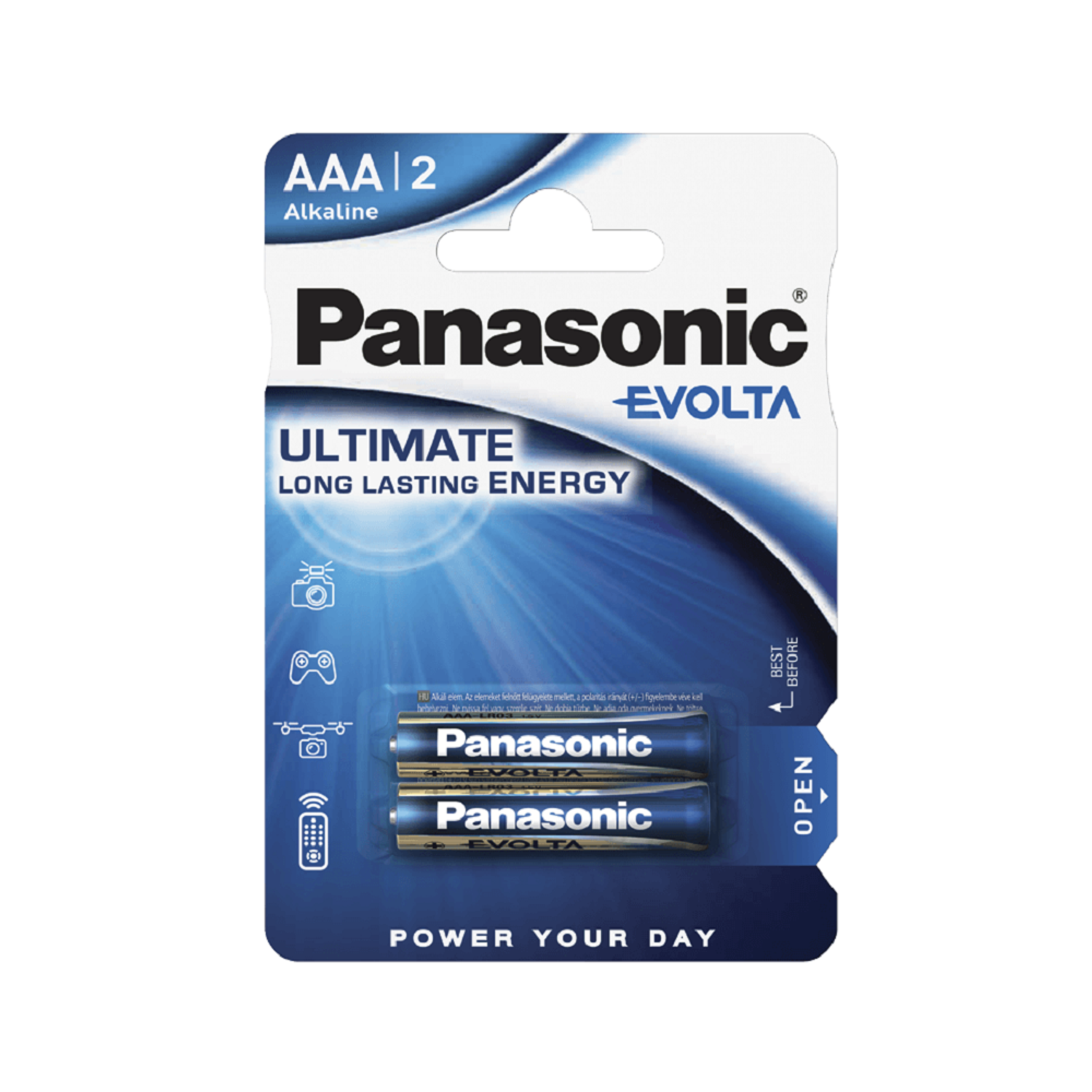 Щелочная батарейка PANASONIC AAA Evolta в блистере 2шт - фото 1