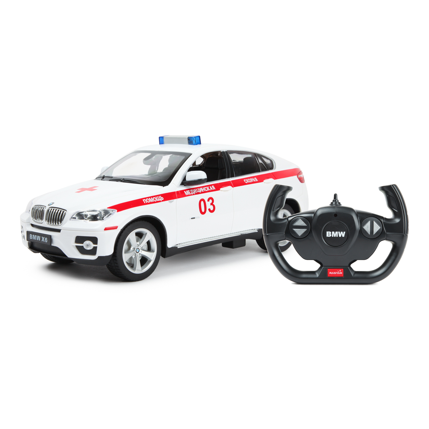 Машина Rastar РУ 1:14 BMW X6 Ambulance Белая 31400A купить по цене 1499 ₽ в  интернет-магазине Детский мир