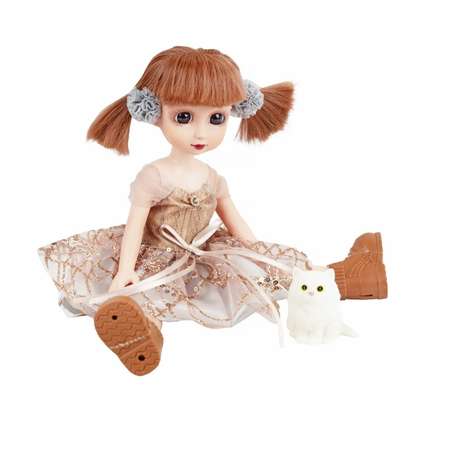 Кукла Эмили Мулиша с сумочкой и питомцем коллекция Ванильное небо 33 см
