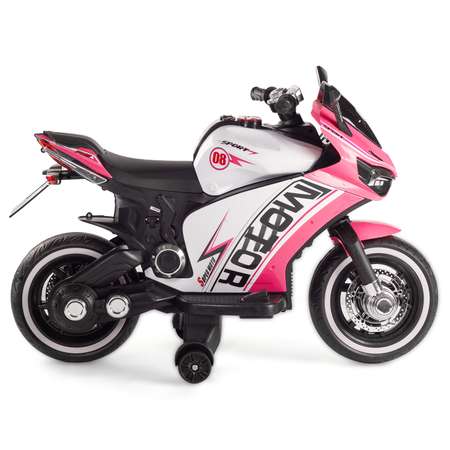 Мотоцикл BABY STYLE на аккумуляторе розовый со светом