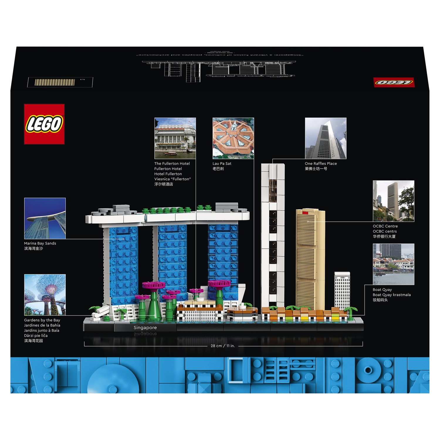 Конструктор LEGO Architecture Сингапур 21057 страна производства Венгрия  21057 купить по цене 5999 ₽ в интернет-магазине Детский мир