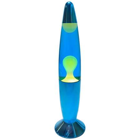 Светильник HitToy Лава-лампа 41 см хром синий/белый