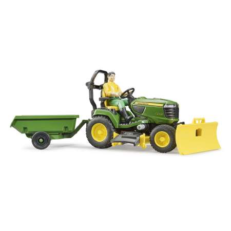 Трактор Bruder John Deere с прицепом и фигуркой 1:16 без механизмов