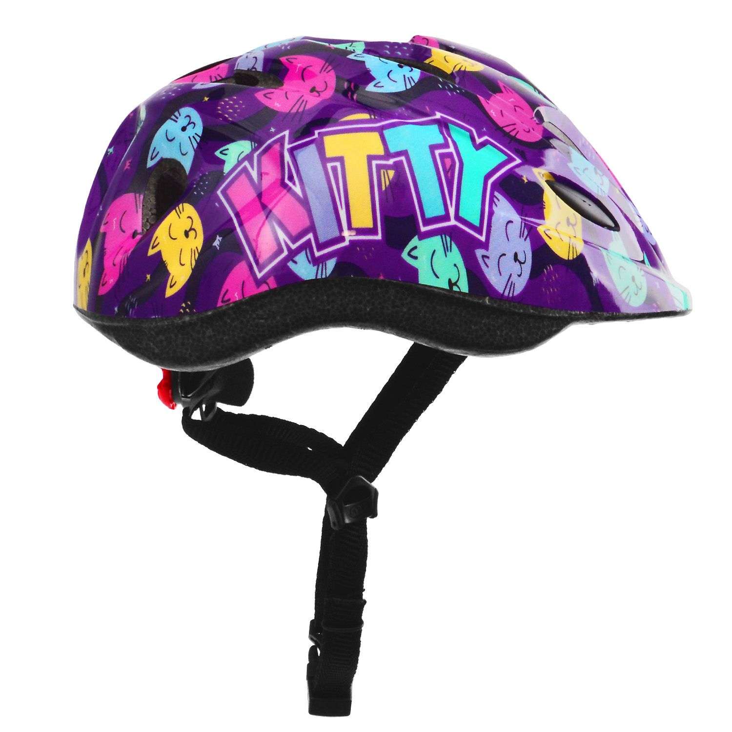 Шлем детский RGX Kitty фиолетовый с регулировкой размера (50-57) - фото 3