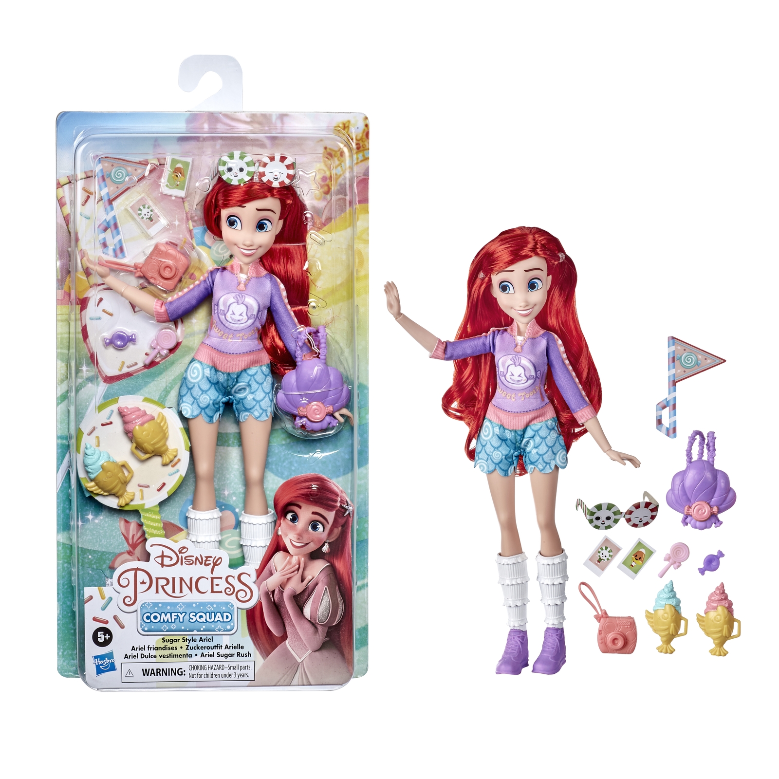 Кукла Disney Princess Hasbro Комфи Ариэль с аксессуарами E84045L0 E83945L0 - фото 12