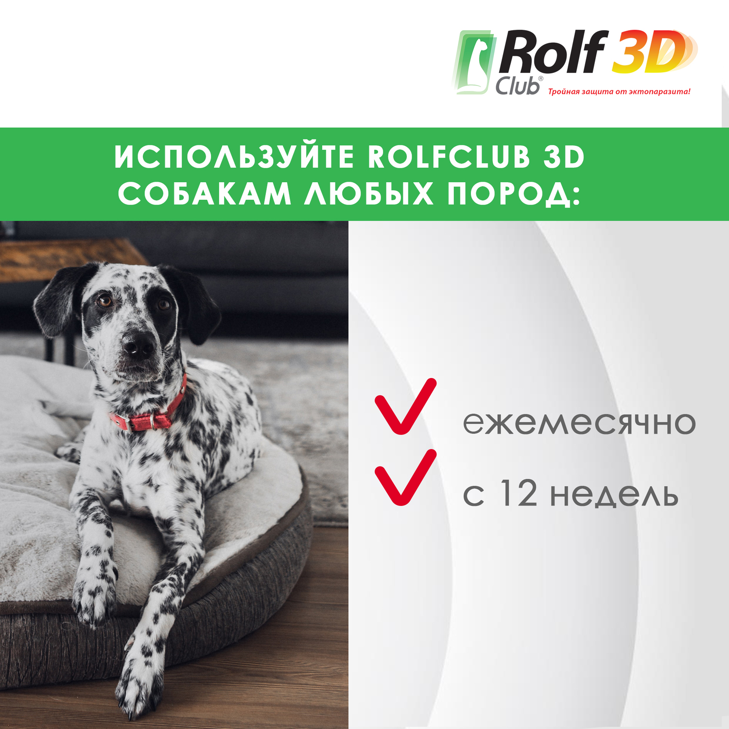 Капли для собак RolfClub 3D 40-60кг 3пипетки - фото 7